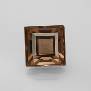 Cuarzo ahumado marrón natural de 1,23 ct, cuadrado, VS