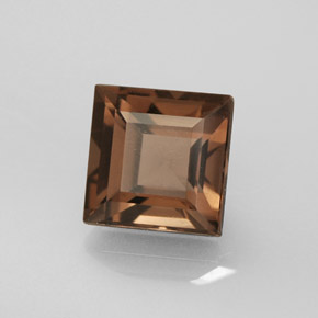 Cuarzo ahumado marrón natural de 1,23 ct, cuadrado, VS