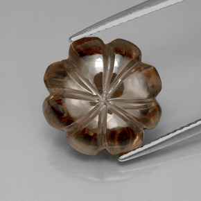 Cuarzo ahumado marrón natural de 8,33 ct, transparente, transparente / translúcido
