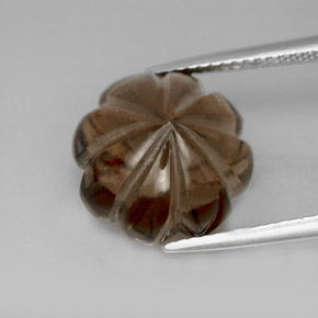 Cuarzo ahumado marrón natural de 8,33 ct, transparente, transparente / translúcido
