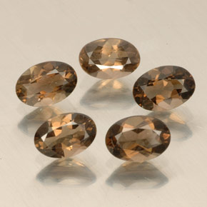 Gemas de cuarzo ahumado marrón natural de  ct, corte óvalo, VS