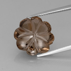 Cuarzo ahumado marrón natural de 9,71 ct, transparente, transparente / translúcido