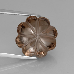 Cuarzo ahumado marrón natural de 9,71 ct, transparente, transparente / translúcido