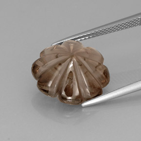 Cuarzo ahumado marrón natural de 9,71 ct, transparente, transparente / translúcido