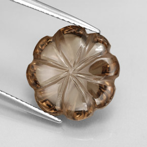 Cuarzo Ahumado Marrón ahumado claro natural de 9.08 ct, Transparente, Transparente / Translúcido