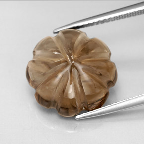 Cuarzo Ahumado Marrón ahumado claro natural de 9.08 ct, Transparente, Transparente / Translúcido