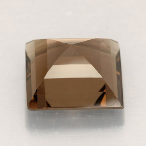 Cuarzo ahumado marrón natural de 3,95 ct, cuadrado, VVS