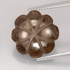 Cuarzo ahumado marrón natural de 10,82 ct, transparente, transparente / translúcido