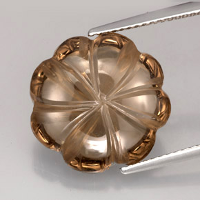 Cuarzo ahumado marrón natural de 12,02 ct, transparente, transparente / translúcido