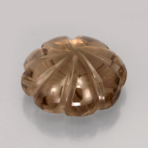 Cuarzo ahumado marrón natural de 12,02 ct, transparente, transparente / translúcido