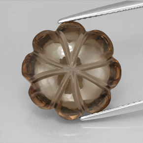 Cuarzo ahumado marrón natural de 8,91 ct, transparente, transparente / translúcido