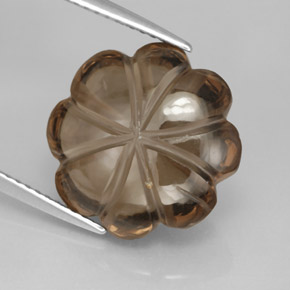 Cuarzo ahumado marrón natural de 8,91 ct, transparente, transparente / translúcido