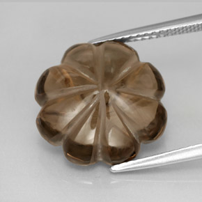 Cuarzo ahumado marrón natural de 8,91 ct, transparente, transparente / translúcido