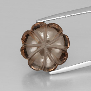 Cuarzo ahumado marrón natural de 8,66 ct, transparente, transparente / translúcido