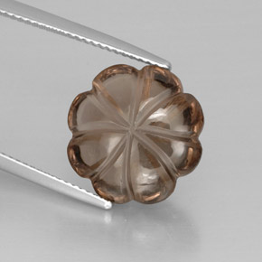 Cuarzo ahumado marrón natural de 8,66 ct, transparente, transparente / translúcido