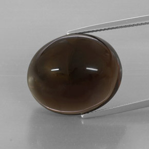 Cuarzo ahumado marrón natural de 32,19 ct, transparente, transparente / translúcido