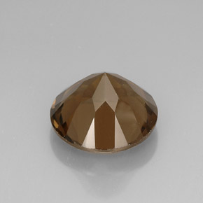 Cuarzo ahumado marrón natural de 11,14 ct, corte redondo, VVS-VS