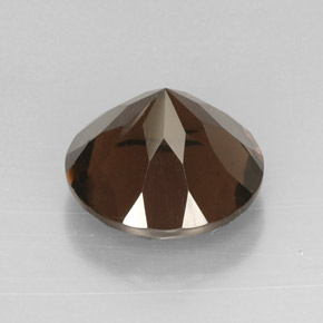 Cuarzo ahumado marrón natural de 11,41 ct, corte redondo, VVS