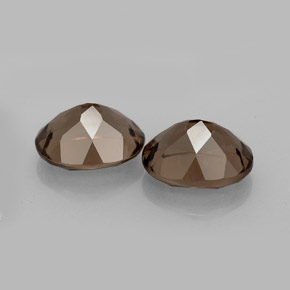 Gemas de cuarzo ahumado marrón natural de  ct, corte óvalo, VVS-VS