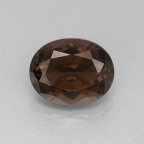 Cuarzo ahumado marrón natural de 2,75 ct, corte óvalo, VVS-VS