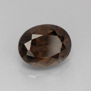 Cuarzo ahumado marrón natural de 2,75 ct, corte óvalo, VVS-VS
