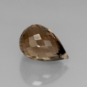 Cuarzo ahumado marrón natural de 5,83 ct, briolette, VVS-VS
