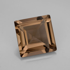 Cuarzo ahumado marrón natural de 3,70 ct, cuadrado, VS