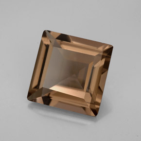 Cuarzo ahumado marrón natural de 3,70 ct, cuadrado, VS
