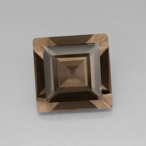 Cuarzo ahumado marrón natural de 3,88 ct, cuadrado, VS