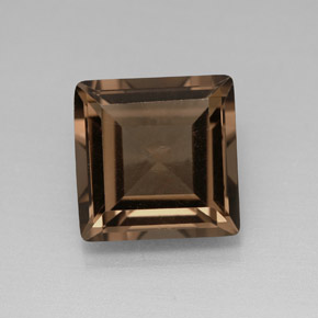Cuarzo ahumado marrón natural de 4,05 ct, cuadrado, VS