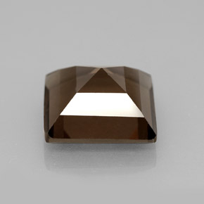 Cuarzo ahumado marrón natural de 4,05 ct, cuadrado, VS