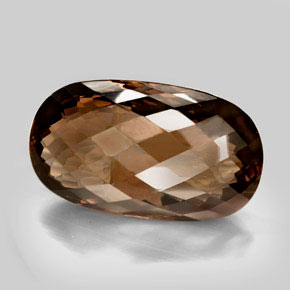 Cuarzo ahumado marrón natural de 605,33 ct, corte óvalo, VVS