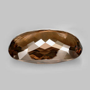 Cuarzo ahumado marrón natural de 605,33 ct, corte óvalo, VVS