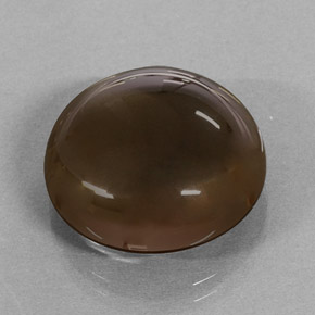 Cuarzo ahumado marrón natural de 17,35 ct, corte redondo, translúcido