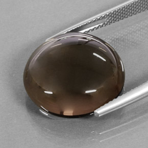 Cuarzo ahumado marrón natural de 15,68 ct, corte redondo, translúcido