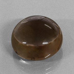Cuarzo ahumado marrón natural de 20,78 ct, corte redondo, translúcido