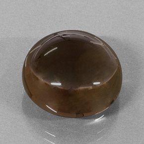 Cuarzo ahumado marrón natural de 20,78 ct, corte redondo, translúcido