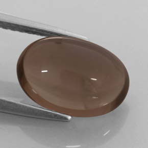 Cuarzo ahumado marrón natural de 3,52 ct, corte óvalo, translúcido