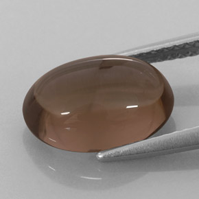 Cuarzo ahumado marrón natural de 3,52 ct, corte óvalo, translúcido