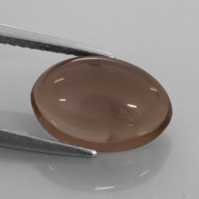 Cuarzo ahumado marrón natural de 3,67 ct, corte óvalo, translúcido