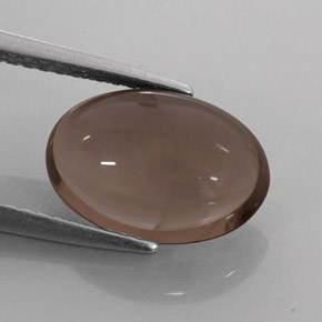 Cuarzo ahumado marrón natural de 3,17 ct, corte óvalo, translúcido