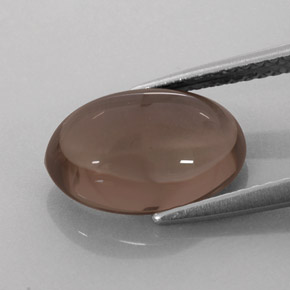 Cuarzo ahumado marrón natural de 3,17 ct, corte óvalo, translúcido