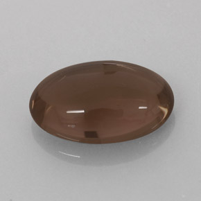 Cuarzo ahumado marrón natural de 3,08 ct, corte óvalo, translúcido