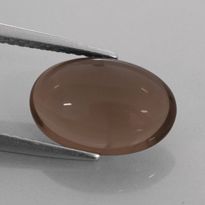 Cuarzo ahumado marrón natural de 3,08 ct, corte óvalo, translúcido