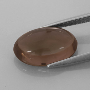 Cuarzo ahumado marrón natural de 3,08 ct, corte óvalo, translúcido