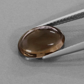 Cuarzo ahumado marrón natural de 3,28 ct, corte óvalo, translúcido