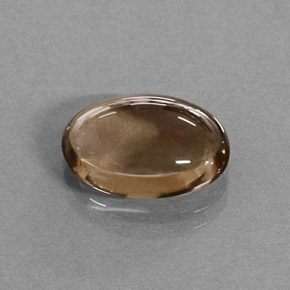 Cuarzo ahumado marrón natural de 3,17 ct, corte óvalo, translúcido