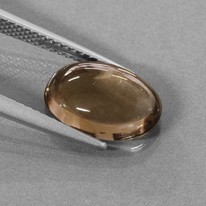 Cuarzo ahumado marrón natural de 3,17 ct, corte óvalo, translúcido