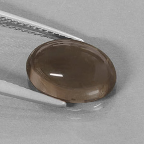 Cuarzo ahumado marrón natural de 3,61 ct, corte óvalo, translúcido