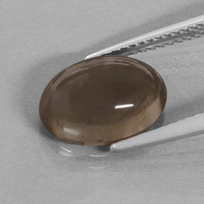 Cuarzo ahumado marrón natural de 3,61 ct, corte óvalo, translúcido